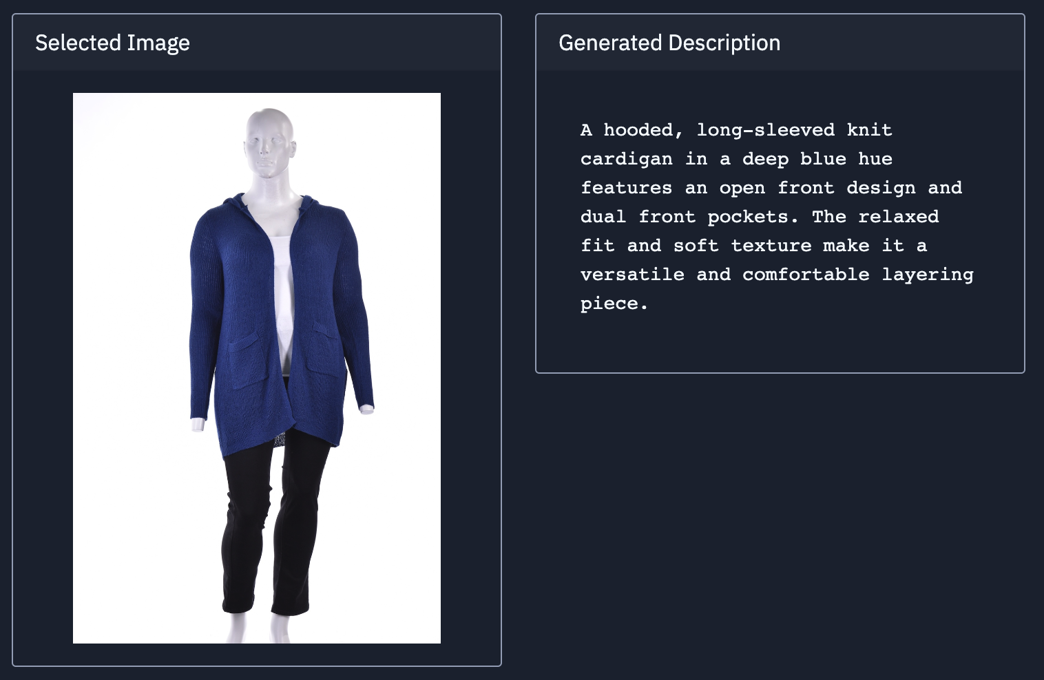 Description Generation Demo